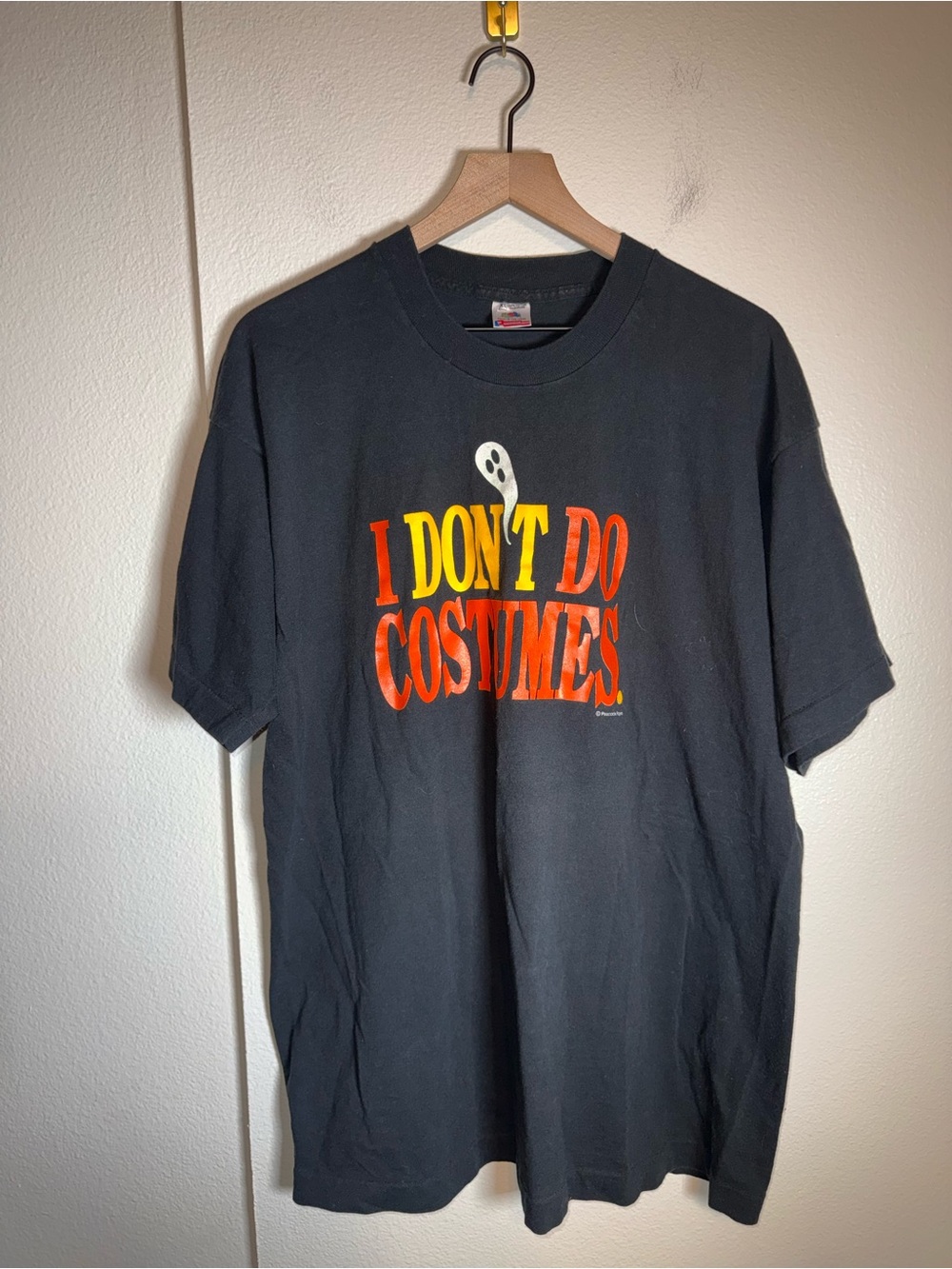 VINTAGE HALLOWEEN I Dont Do Costumes Fruit of the Loom graphic cotton tshirt XL